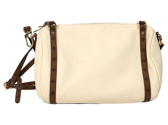 Borsa a tracolla Louis Vuitton Express PM in pelle di vitello bianca - vista 4