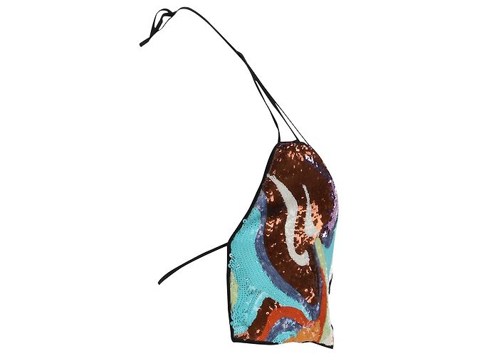 Etro Floral Sequined Crop Top aus multicoloured Polyester - Ansicht 4