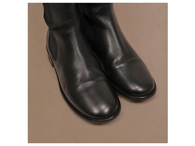 Chanel Botas altas de piel negra - vista 10