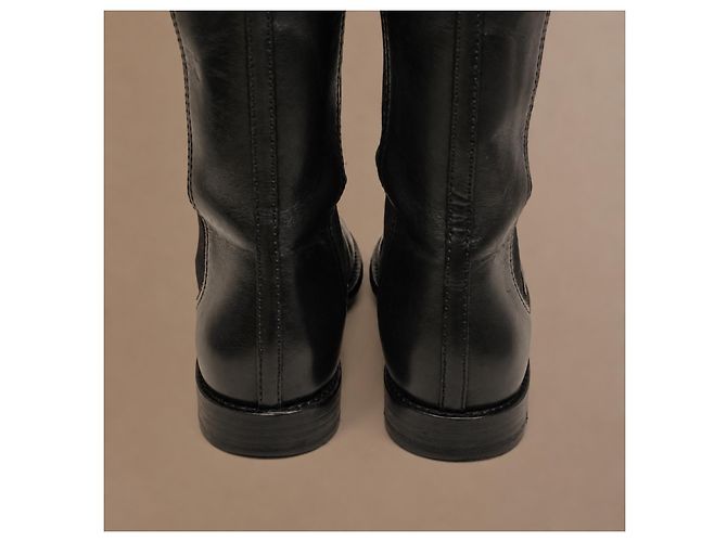 Chanel Botas altas de piel negra - vista 11