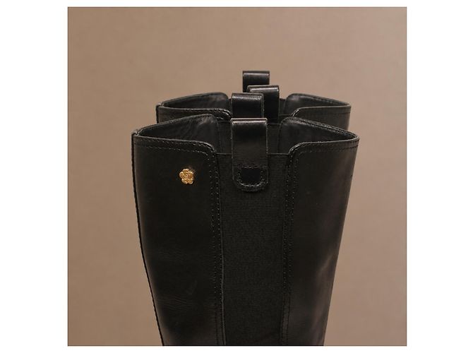 Chanel Botas altas de piel negra - vista 12
