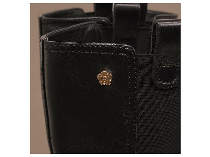 Chanel Botas altas de piel negra - vista 18
