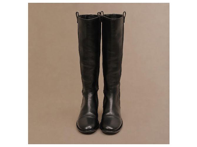 Chanel Botas altas de piel negra - vista 2