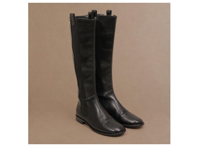 Chanel Botas altas de piel negra - vista 3