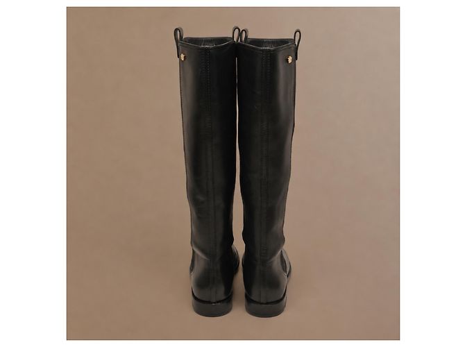 Chanel Botas altas de piel negra - vista 4