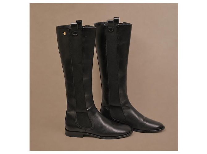 Chanel Botas altas de piel negra - vista 5