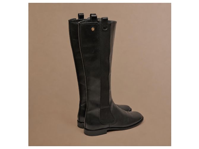 Chanel Botas altas de piel negra - vista 7