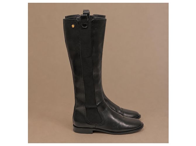 Chanel Botas altas de piel negra - vista 8