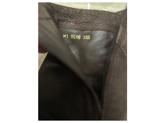 Stivaletti Christian Dior in pelle marrone e camoscio - vista 5