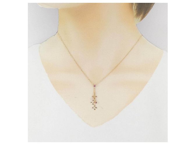 Autre Marque Collana Tourmaline Fiore Au750 - vista 6