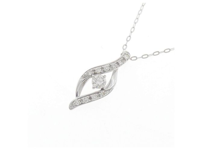 Autre Marque Collana in oro bianco Au750 e diamanti - vista 3