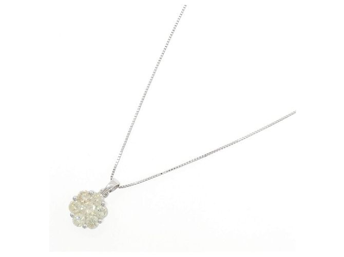 Autre Marque Collana in oro bianco Au750 e diamanti - vista 2