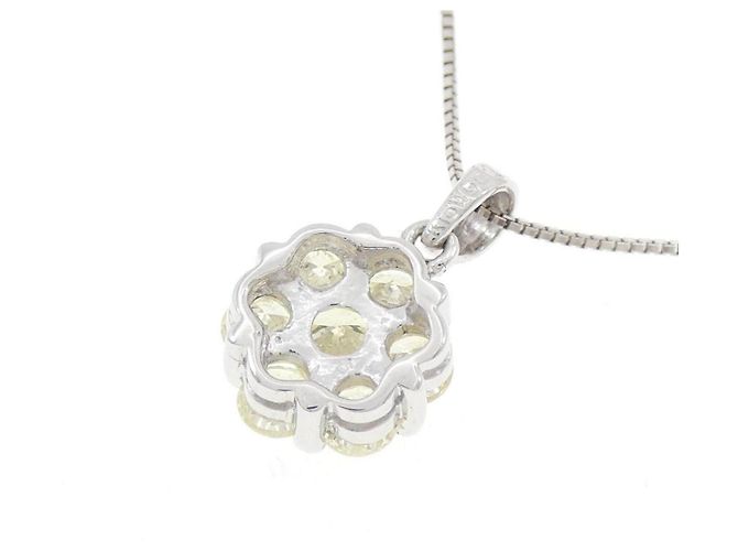 Autre Marque Collana in oro bianco Au750 e diamanti - vista 4
