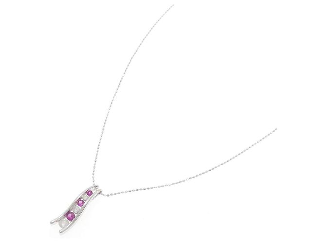 Autre Marque Collana Au750 Rubino e Diamanti - vista 2