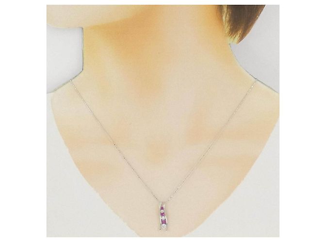 Autre Marque Collana Au750 Rubino e Diamanti - vista 6