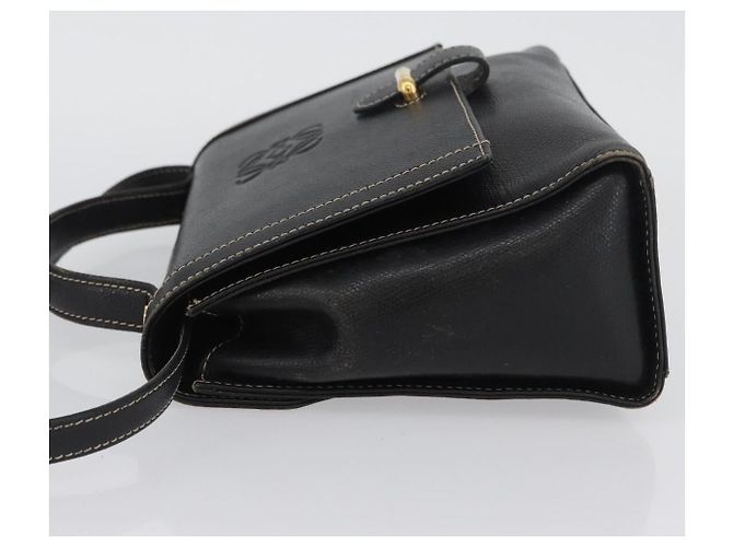LOEWE Anagram Hand Bag Leather 2way Black Gold - vista 4