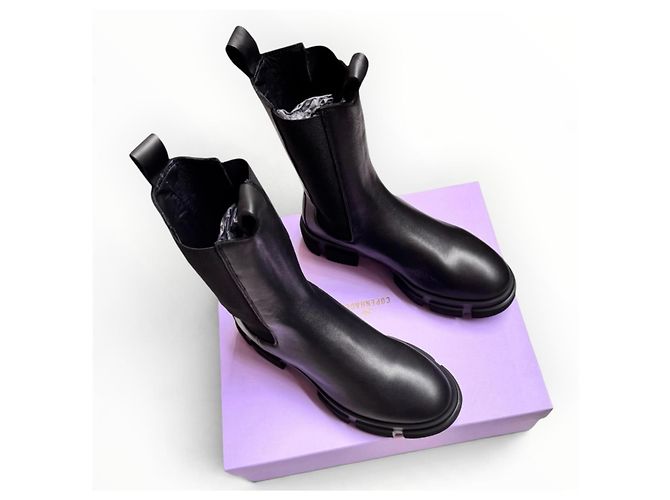 Autre Marque CPHGN Botas Chelsea de cuero negras - vista 14