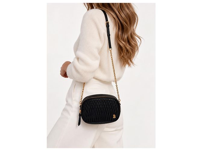 Bally Sac Bandoulière en Cuir Matelassé - Noir - vue 2