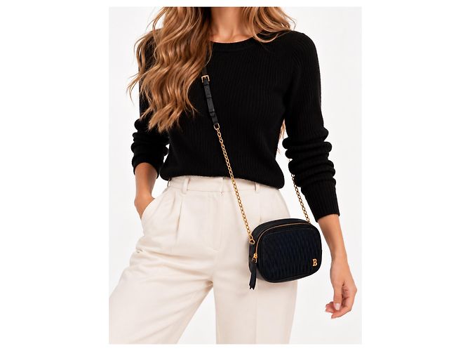 Bally Sac Bandoulière en Cuir Matelassé - Noir - vue 6