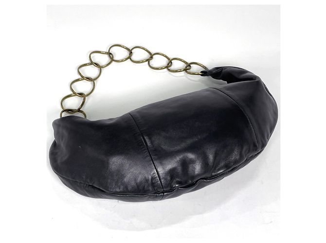 Borsa a tracolla Chanel in pelle nera - vista 2