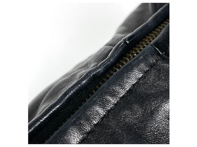 Borsa a tracolla Chanel in pelle nera - vista 5