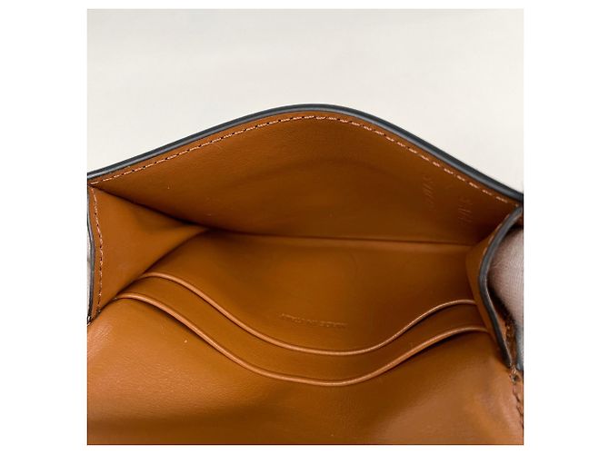 Céline Celine Triomphe Coated Canvas and Leather Card Case - view 5