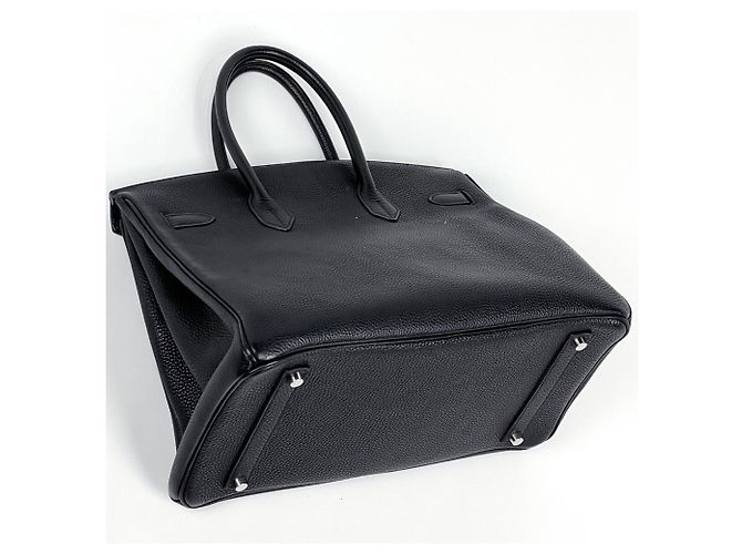 Hermès Borsa Hermes Birkin 35 in pelle Togo nera - vista 2