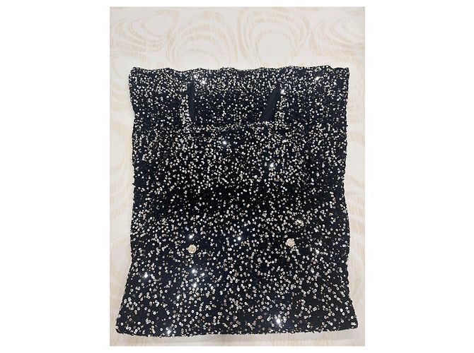 Chanel Paillettenkleid Schwarz - Ansicht 12