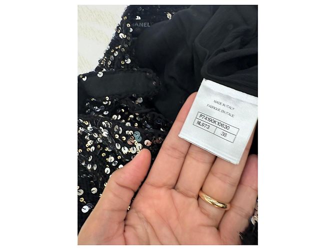 Chanel Paillettenkleid Schwarz - Ansicht 14