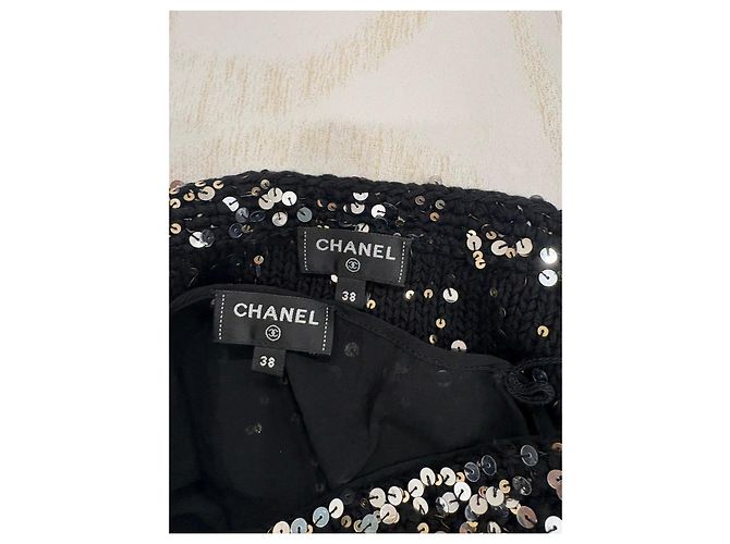 Chanel Paillettenkleid Schwarz - Ansicht 15