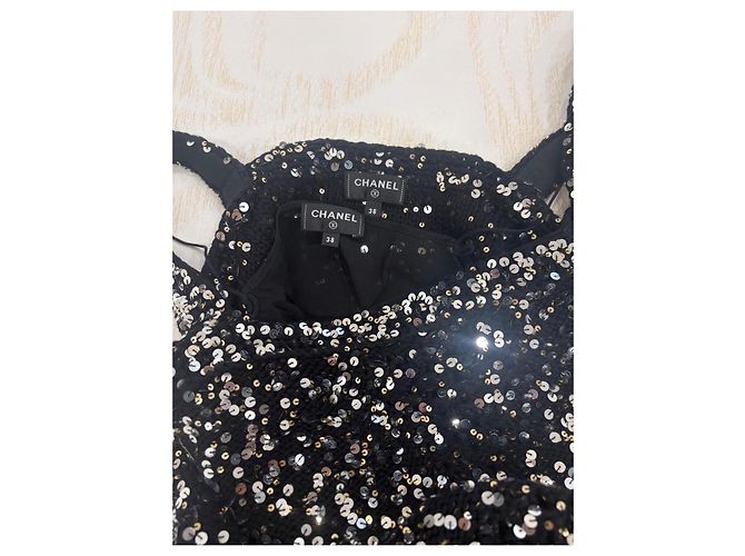 Chanel Paillettenkleid Schwarz - Ansicht 16