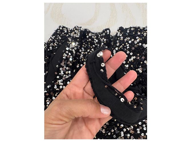Chanel Paillettenkleid Schwarz - Ansicht 2