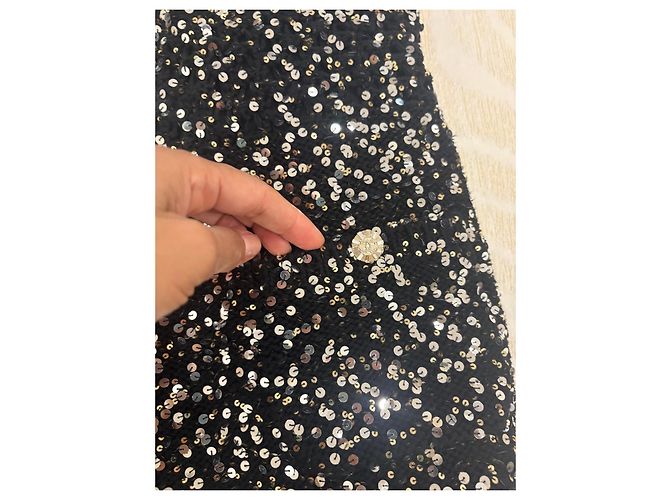 Chanel Paillettenkleid Schwarz - Ansicht 4