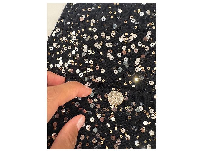 Chanel Paillettenkleid Schwarz - Ansicht 5