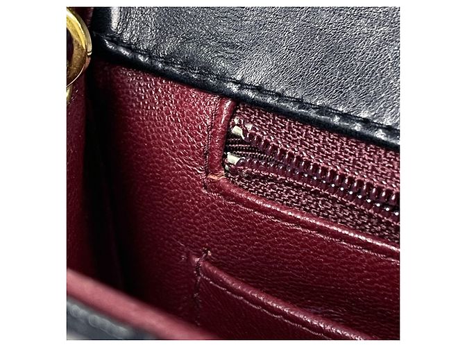 Borsa a tracolla Chanel in pelle nera - vista 8