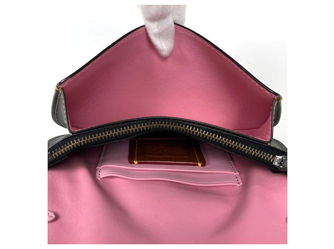 Borsa a Pochette Coach Black Multi-Color - vista 7