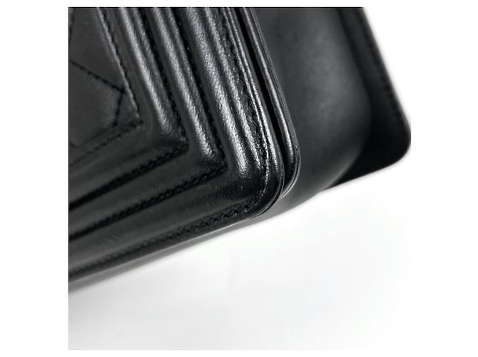 Borsa a tracolla Chanel in pelle nera - vista 3