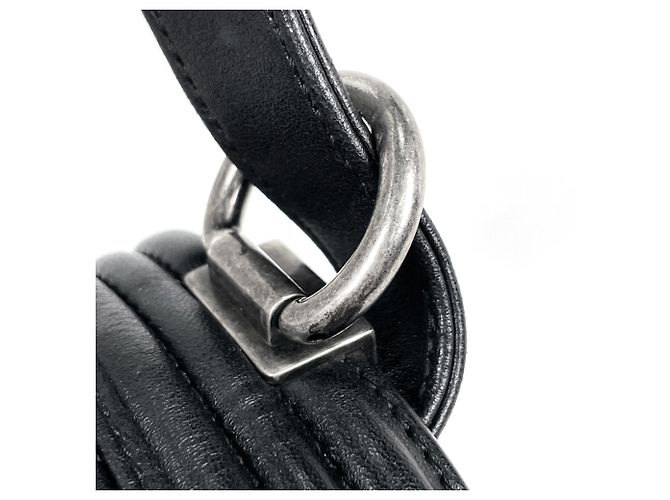Borsa a tracolla Chanel in pelle nera - vista 4