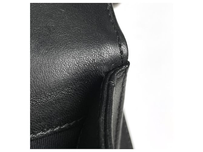 Borsa a tracolla Chanel in pelle nera - vista 7