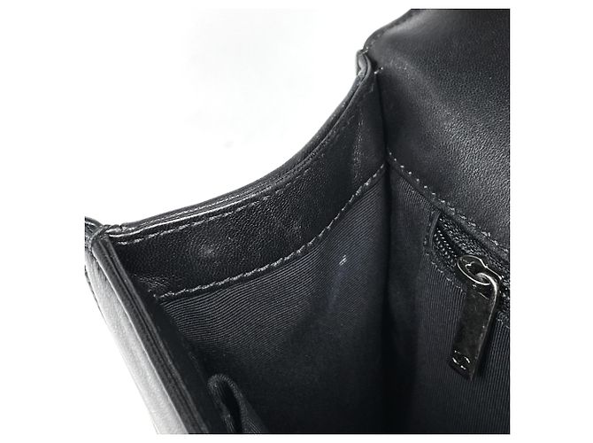 Borsa a tracolla Chanel in pelle nera - vista 8