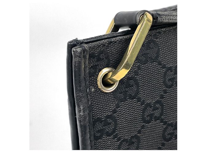 Borsa a tracolla Gucci in tela GG nera - vista 5