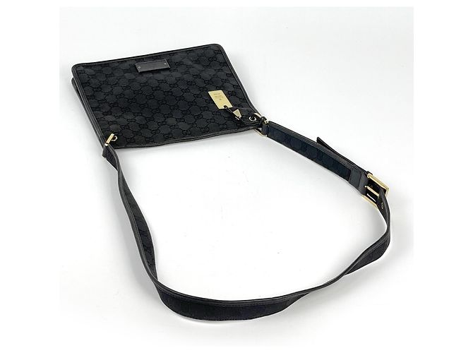Borsa a tracolla Gucci in tela GG nera - vista 7