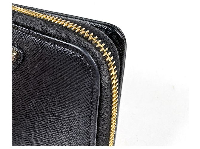 Portafoglio Prada Bifold in pelle nera - vista 3