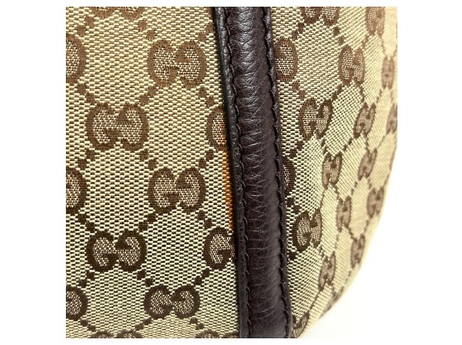 Borsa a tracolla Gucci marrone in GG Canvas - vista 4