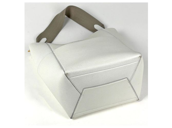 Céline Borsa a tracolla Celine in pelle bianca - vista 2