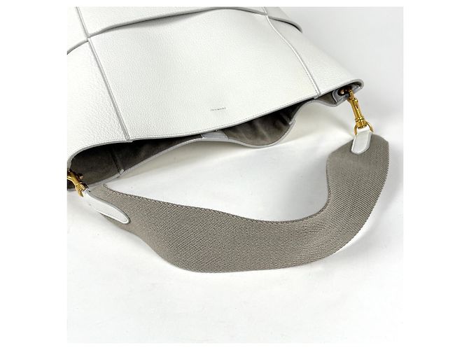Céline Borsa a tracolla Celine in pelle bianca - vista 5