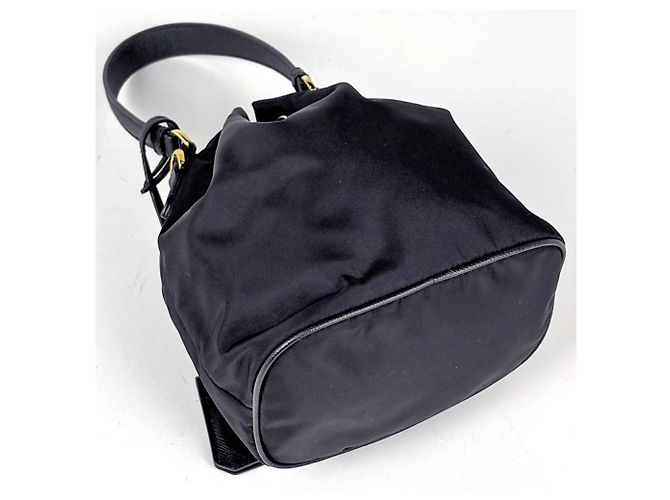 Borsa Prada in nylon e pelle nera - vista 2