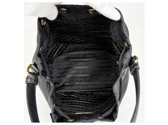 Borsa Prada in nylon e pelle nera - vista 6