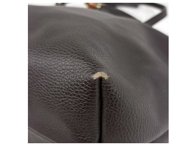 Borsa Tote Gucci in pelle marrone - vista 3
