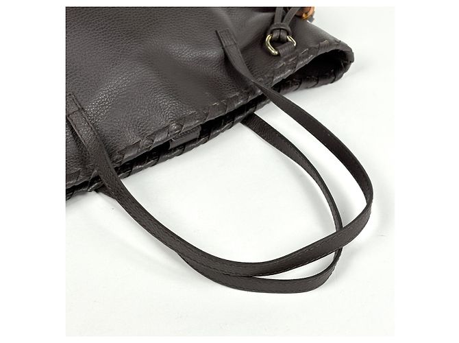 Borsa Tote Gucci in pelle marrone - vista 6